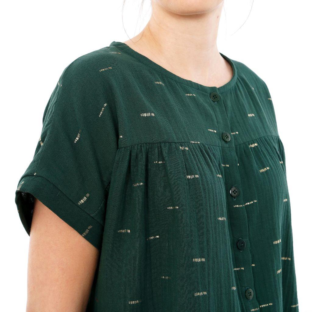 Papierschnittmuster Kurzarmbluse Frau Suzy XS-XXL